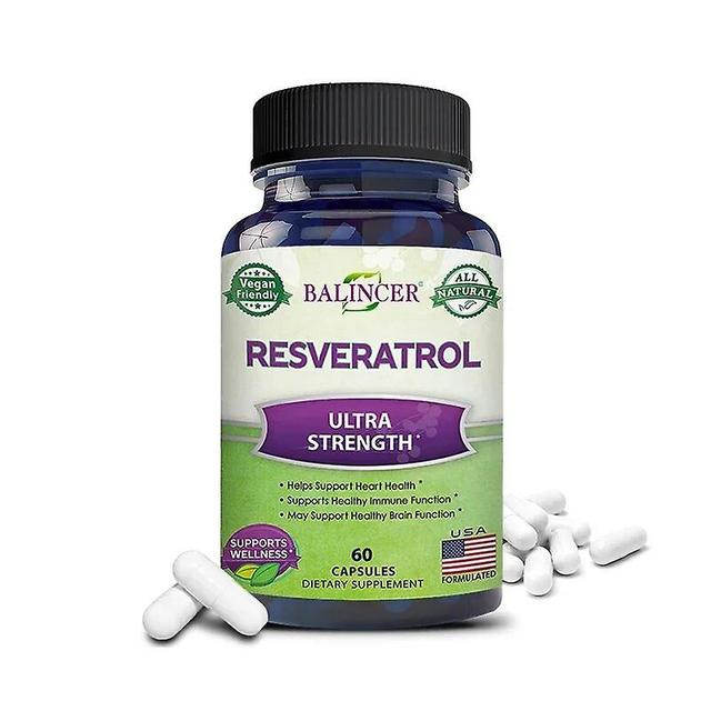 Vorallme Resveratrol Complex - Supports Healthy Circulatory System, Brain Function And Immunity, Antioxidant, Non-gmo 60Count-1 bottle on Productcaster.