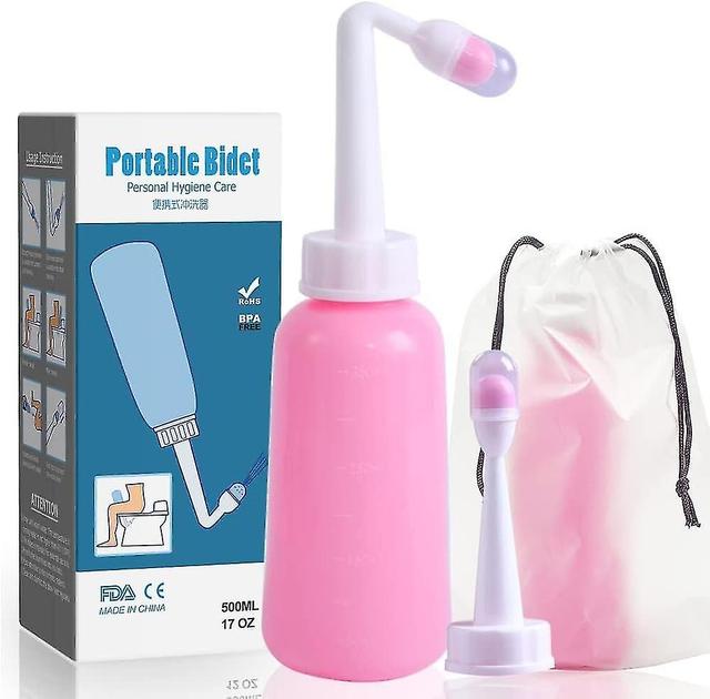 Portable Voyage Peri Bouteille 500ml Femmes Peri Recovery Care Birth Clean New Mum Maternity Essentials Rose on Productcaster.