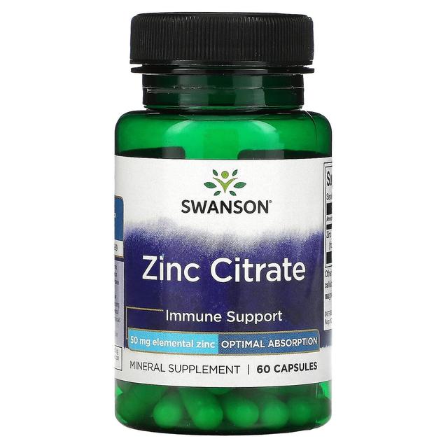 Swanson, Zinc Citrate, 50 mg, 60 Capsules on Productcaster.