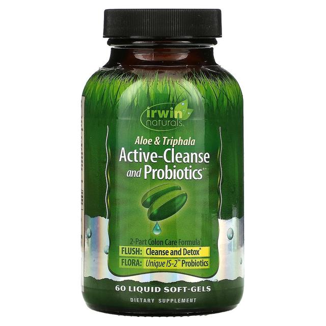 Irwin Naturals, Aloe & Triphala Active-Cleanse och probiotika, 60 flytande mjuka geler on Productcaster.