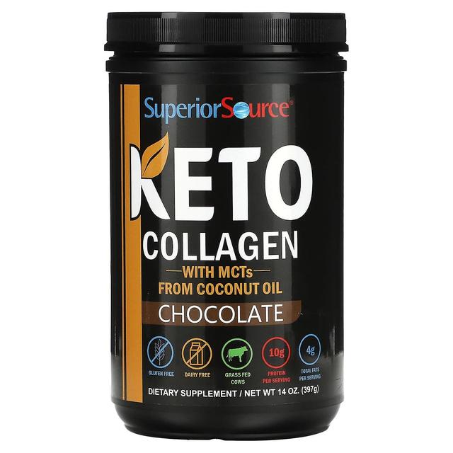 Superior Source, Keto Collagen Powder with MCTs, Chocolate, 14 oz (397 g) on Productcaster.