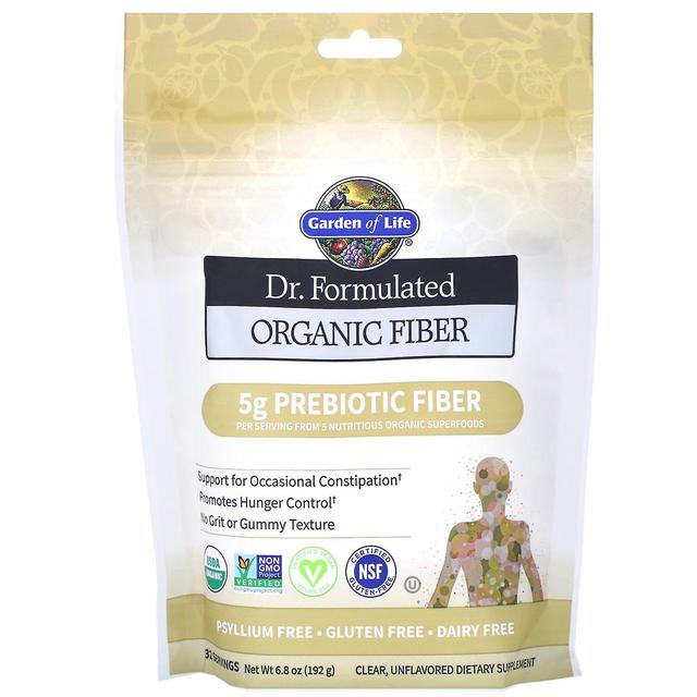 Garden of Life, Dr. Formulated, Organic Fiber, Clear, Unflavored, 6.8 oz (192 g) on Productcaster.