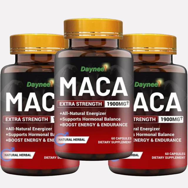 1 flaske Maca kapsler til mænd (1900mg) | Kosttilskud til forbedring af fysisk kondition, seksuel ydeevne og mandlig fertilitet 3PCS on Productcaster.