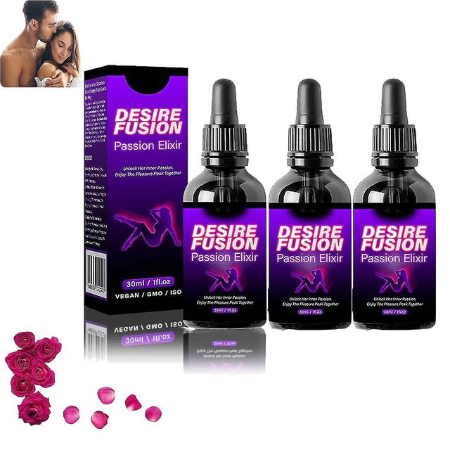 Desirefusion Passion Elixir,pleasurepeak Oral Drops,happy Hormones Drops For Women, Secret Happy Drops, Enhancing Sensitivity And Pleasure 3 Pcs on Productcaster.