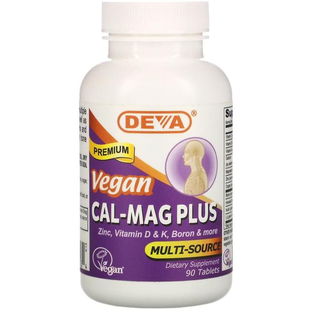 Deva, Premium Vegan Cal-Mag Plus, 90 tabletek on Productcaster.