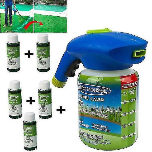 Lawn Sprayer Seed Liquid Hydro Seeding System Mousse Household Grass Care-hao 1 Bottle 5 Liquid on Productcaster.