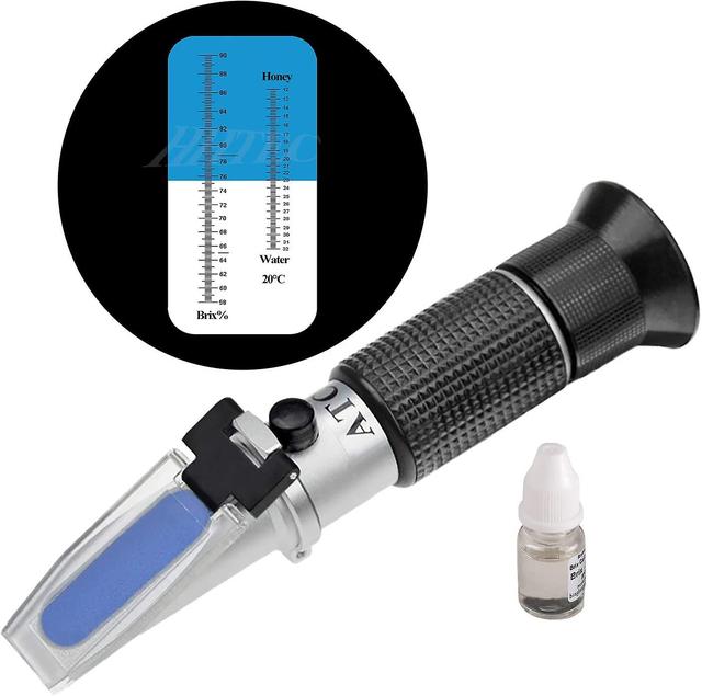 Beekeepers Honey Refractometer 58-90% Brix 10-32% Wet Water Sugar For Beekeepers Honey Condensation Milk Oils on Productcaster.