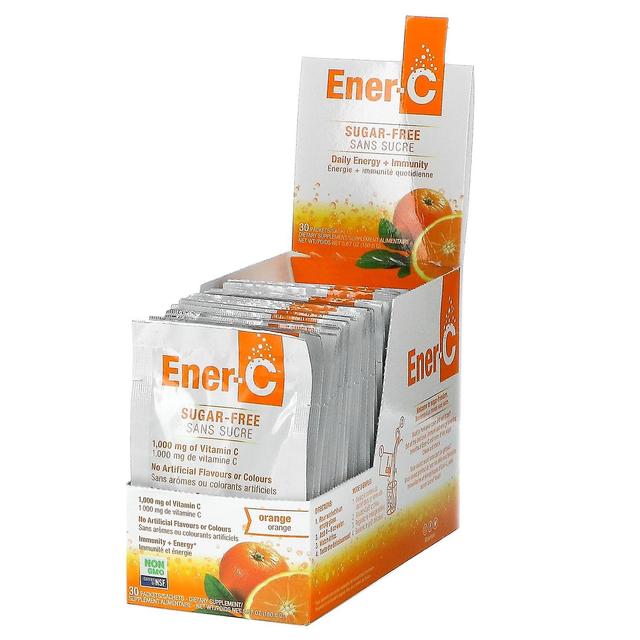 Ener-C, Witamina C, Mieszanka napojów multiwitaminowych, Bez cukru, Pomarańczowy, 1 000 mg, 30 Opakowania, 0.2 oz (5.35 g) on Productcaster.