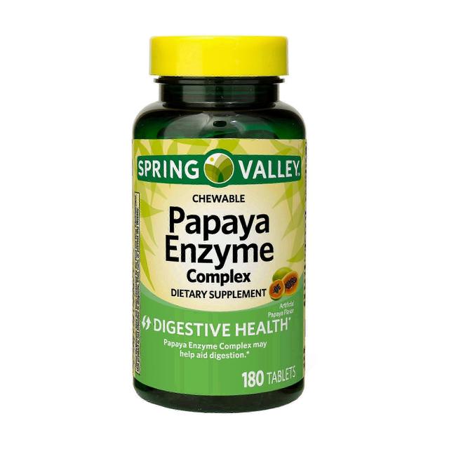 Spring Valley Kaubare Papaya-Enzym-Komplex-Tabletten, 180 ea on Productcaster.