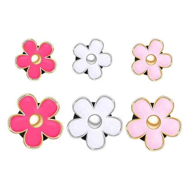 Small Vent Clips Cute Flower Air Conditioning Outlet Clip Car Air Fresheners White pink rose on Productcaster.