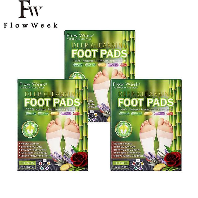 Flow -du-- Patchs For Beef-shaped Feet, Deep Cleansing Pads, For Underlined Institutes, Plants, Body Toxins 3 boxes on Productcaster.