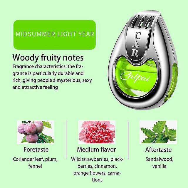 1 ~ 10st Bil Air Freshener Doft Bil Interiör Air Vent Creative Diffuser Green Summer Light Year on Productcaster.