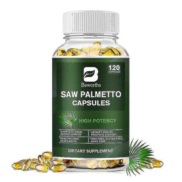 Saw Palmetto Capsules Help Prostate Health Prevent Dht Hair Loss Enhance Hair Growth Supplements Support Urinary Tract Health 120 pcs on Productcaster.