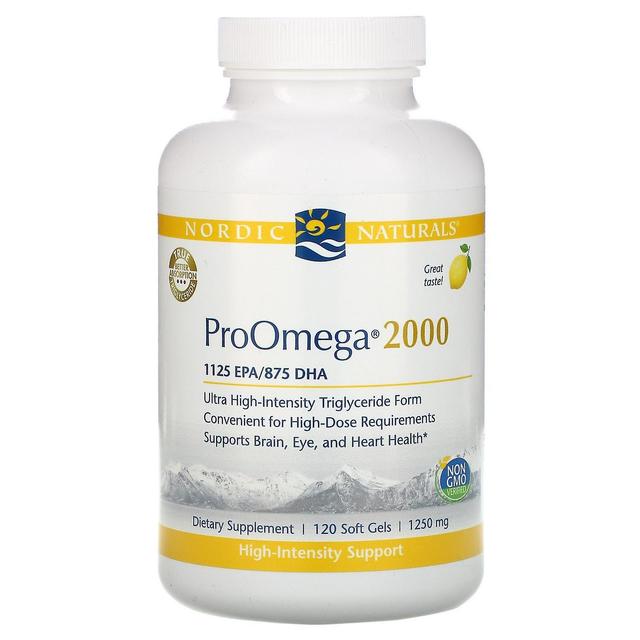 Nordic Naturals, ProOmega 2000, Citron, 1,250 mg, 120 Soft Gels on Productcaster.