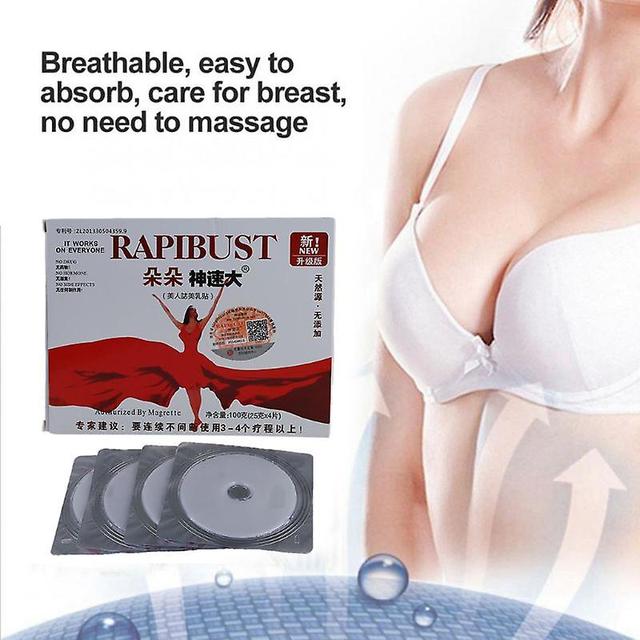 Qian 4pcs Breast Enhancement Patch Collagène Agrandissement de la poitrine Raffermissant Nutrition Masque on Productcaster.