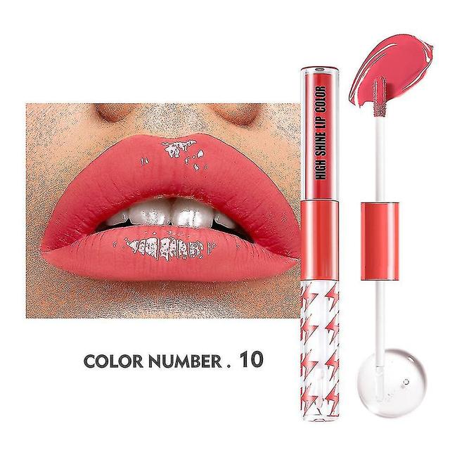 Scacv Double Head Lip Glaze High Shine Moisturizing No Fading Lip Gloss Waterdichte Anti-stick Cup Lip Stick 10 on Productcaster.