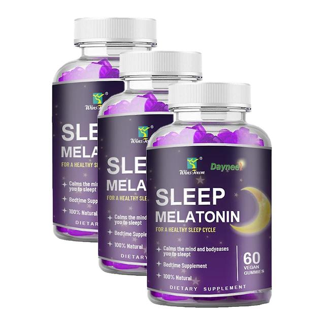 3 Pack natuurlijke melatonine supplement, betere slaap veganistische melatonine gummies on Productcaster.