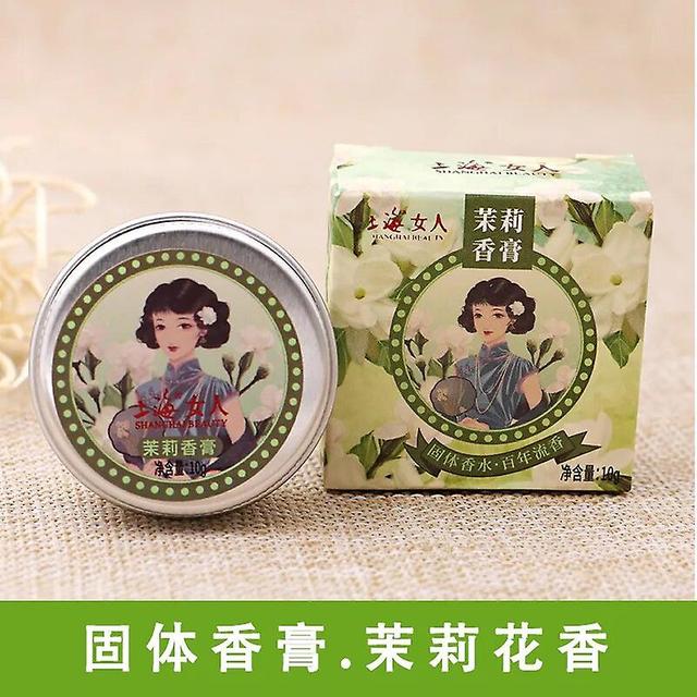 Old Shanghai Women Solid Balm Women's Flower Tone Girls' Persistent perfume Light Fragrance freesia osmanthus jasmine 1pc on Productcaster.