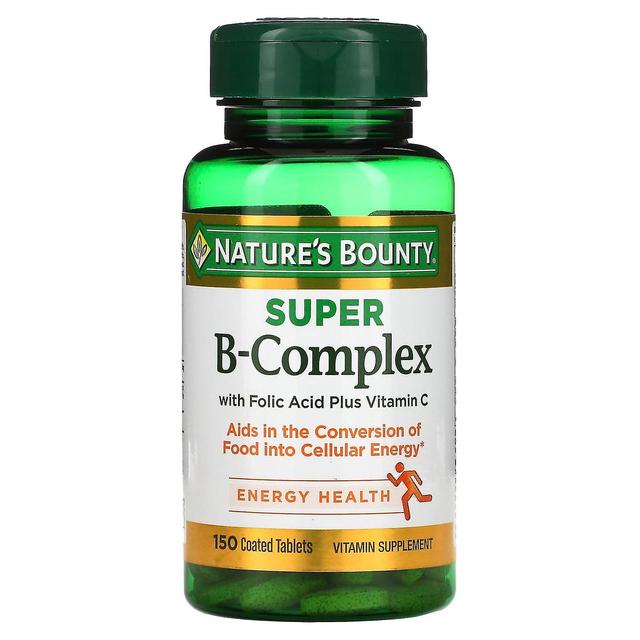 Natures Bounty Nature's Bounty, Super B-komplex med folsyra plus C-vitamin, 150 belagda tabletter on Productcaster.