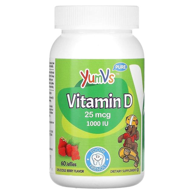 Yum-V's Yum-Vs, Vitamin D, Berry, 25 mcg (1,000 IU), 60 Jellies on Productcaster.