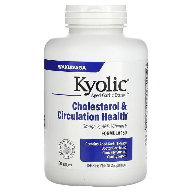 Kyolic, Aged Garlic Extract, Cholesterol & Circulation Health, 180 Softgels on Productcaster.