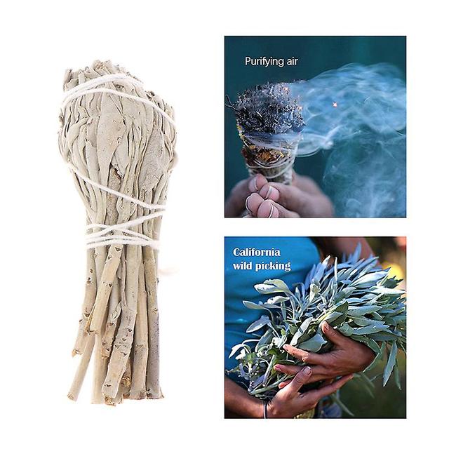 Eastocos White Sage Bundles Smudge Incense Sticks Indoor Home Smoking Purification Clean Gray on Productcaster.