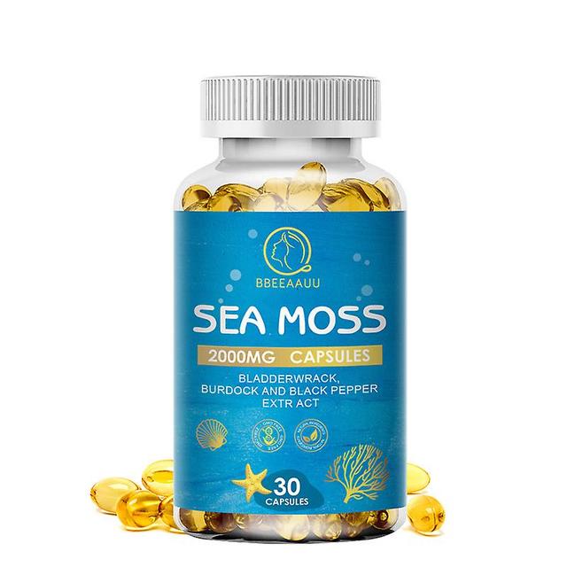 Tib Bbeeaauu Organic Sea Moss Capsule Beauty Anti-aging Pielęgnacja skóry Detox Boost Immunity Clean The Guts Supports Thyroid Health 30pcs on Productcaster.