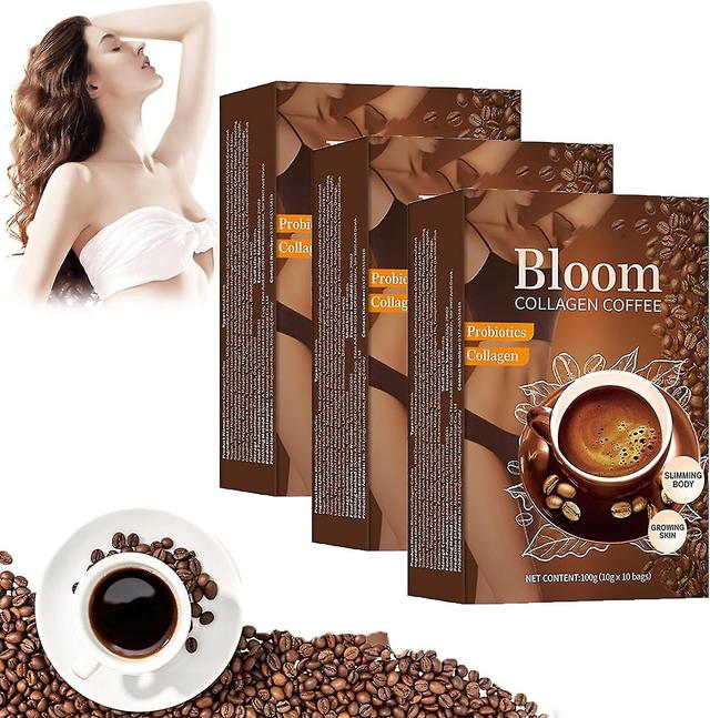 Ywfkmy Bloom Collagen Coffee, Collagen Coffee Powder, Collagen Protein Supplements, Collagen Powder For Coffee Energy Beauty Joints 3boxes-30bags on Productcaster.