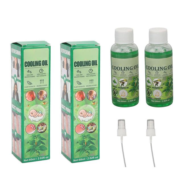 2024 New,2pcs 60ml Medicated Oil Spray Mosquitoes Bites Relief Refreshing Medicated Oil for Summer on Productcaster.