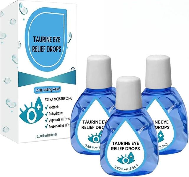 steamwindway Taurine eye relief drops, 18ml soothing eye care hydration boost, relieve fatigue & improve vision 18ml - 3pcs on Productcaster.