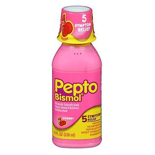 Pepto Bismol Pepto-Bismol Dor de Estômago Aliviador Antidiarreico, Cereja 8 oz (Pacote de 1) on Productcaster.