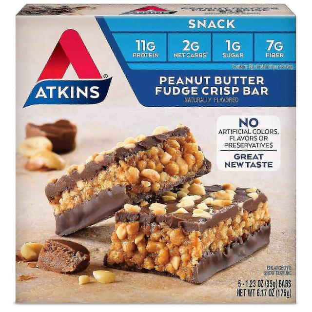 Atkins snack bars, peanut butter fudge crisp, 5 ea on Productcaster.