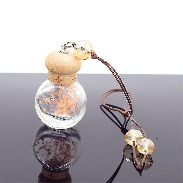 Sjioh Car Perfume Bottle Perfume Pendant Air Freshener Hanging Glass Bottle Preserved Flower Auto Ornament Diffuser Ornaments Empty on Productcaster.