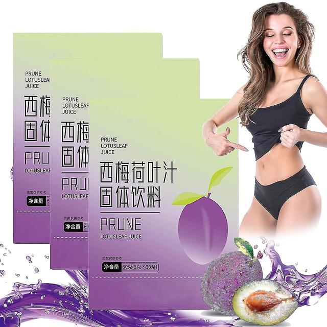 Prune Lotus Leaf Juice, Prune Juice Organic, Prune Lotus Leaf Juice For Big Belly And Fat People, Promote Body Metabolism 3 Boxes-60pcs on Productcaster.