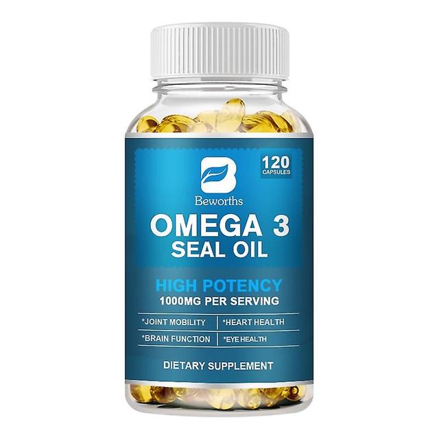 Eccpp Free Shipping Seal Fish Oil Omega 3 Capsule Rich In Dha&epa&dpa For Improve Memory Improve Sleep Regulate Blood Pressure & Lipid 120pcs 2BOTTLES on Productcaster.