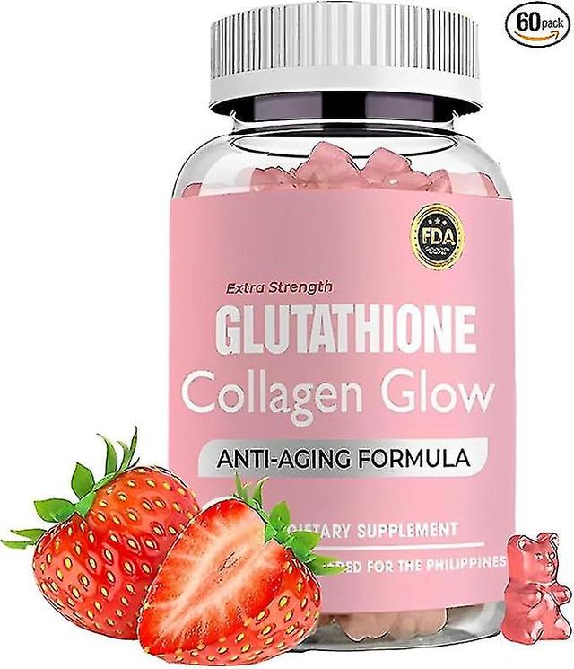 Glutatiónové kolagénové gummies, glutatión kolagén žiariace gummies pre tmavé škvrny, kolagén glutatión bieliace gummies 1 Bottle on Productcaster.