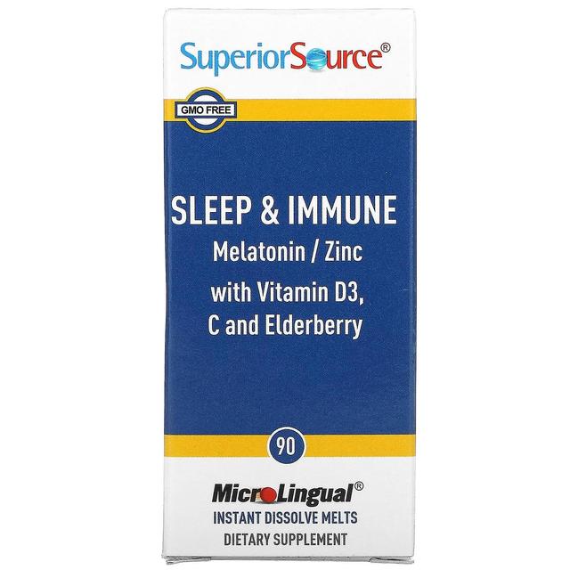 Superior Source Fuente superior, sueño e inmunidad, 90 disolución instantánea microlingual se derrite on Productcaster.