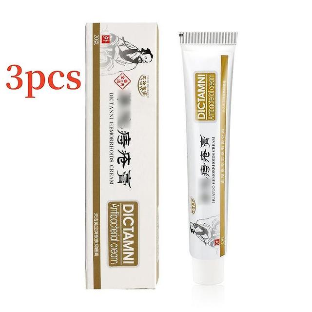 3 Stück Effektive pflanzliche Hämorrhoiden-Creme, antibakteriell-chinesische Behandlung 20g 3pcs on Productcaster.