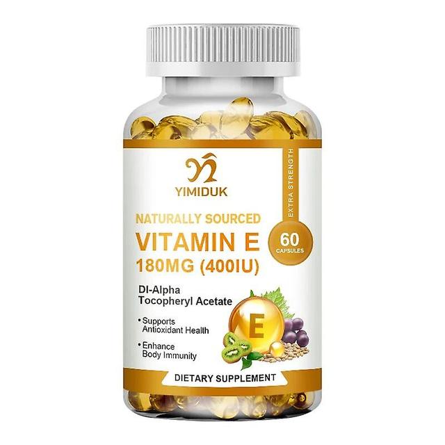 Vorallme Vitamin E Capsules 180 Mg, Immune Function Support, Supports Skin - Non-GMO Dietary Supplement 1 Bottles 60 pcs on Productcaster.