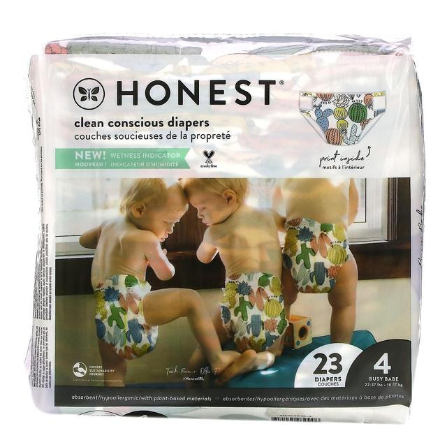 The Honest Company Rehellinen yritys, rehelliset vaipat, koko 4, 22-37 kiloa, kaktussöpöläiset, 23 vaippaa on Productcaster.