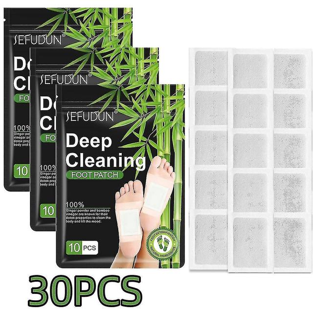 10/20/30/50pcs Detox Foot Pads Bamboo Vinegar Natural Herbal Toxins Cleansing Adhesive Patches Plaster Improve Sleep Feet Stickers 30Pcs on Productcaster.