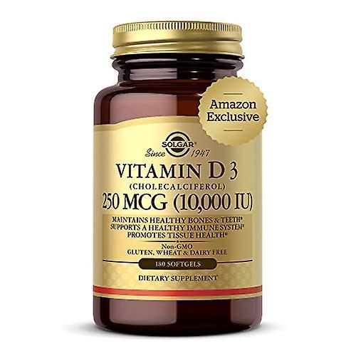 Solgar vitamin d3 cholecalciferol 250 mcg 10000 iu 180 count on Productcaster.