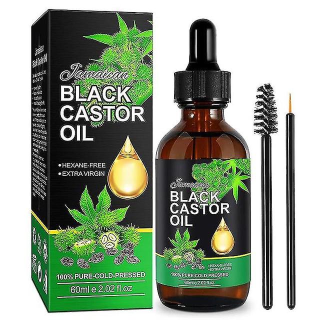 Jamaican Pure Organic Black Castor Oil, organiczny 100% czysty tłoczony na zimno nowy olej do wzrostu włosów on Productcaster.