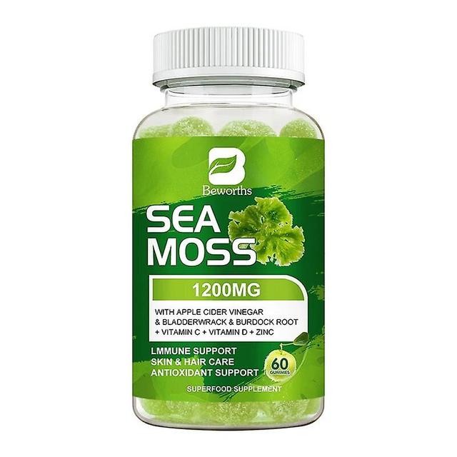 Eccpp Organic Sea Moss Gummies With Irish Sea Moss,burdock Root,bladderwrack For Stronger Immune,healthier Skin & Hair,detox 60 gummies on Productcaster.