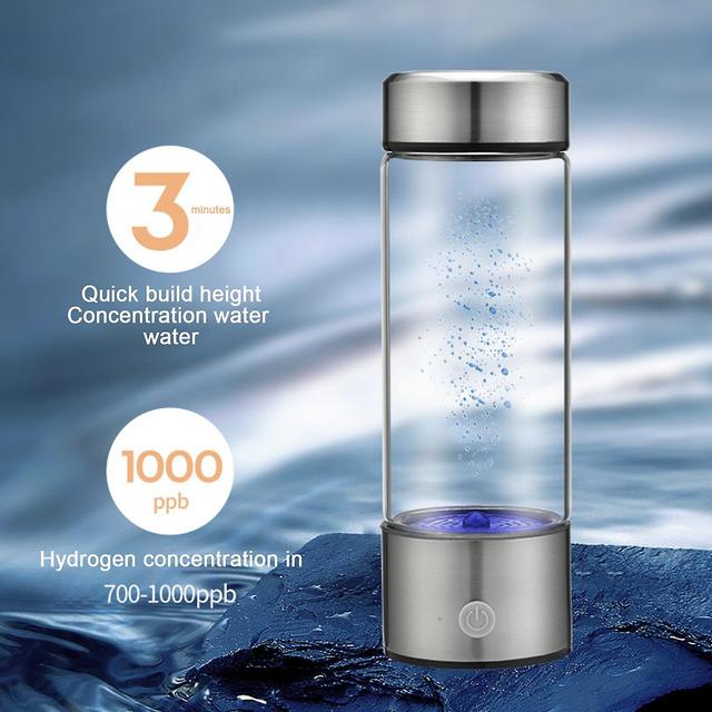 OuZhan 450ML draagbare waterstofwaterfles met nieuwe PEM- en SPE-technologie Gezonde waterionisator on Productcaster.