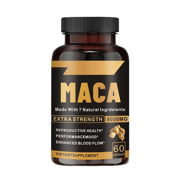 Wtowin Økologiske Maca Root Pulver Kapsler, Maca Root Extract Supplement Maca kapsler til mænd & kvinder Energi & Mood Support 60/120stk 3 flaske -... on Productcaster.