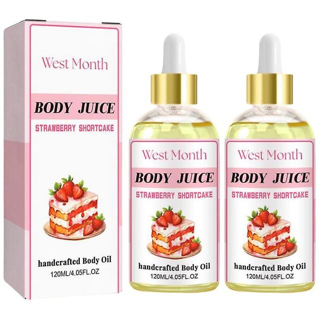 2X Body Juice Oil Strawberry Shortcake, Handcrafted Body Oil for Women on Productcaster.