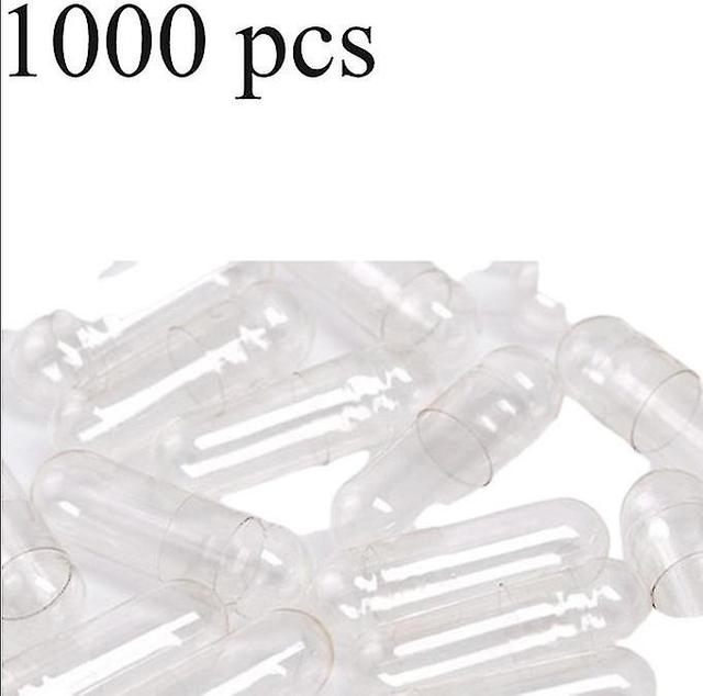 1000pcs Transparent Empty Gelatin Capsules Pill Vcaps Clear Halal Separated Box_x000d_ on Productcaster.