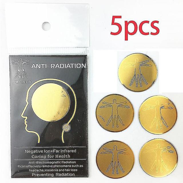 Anti Radiation Protector Sticker Mobile Phone Laptop Ions Emf Blocker 5pcs on Productcaster.