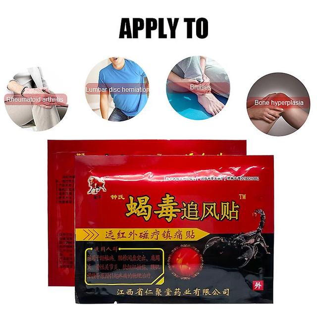 Coscelia 8pcs/bag Zb Scorpion Venom Extract Patch For Body Rheumatoid Arthritis Pain Relief Plaster Knee Joint Ache Sticker 8Pcs 1bag on Productcaster.